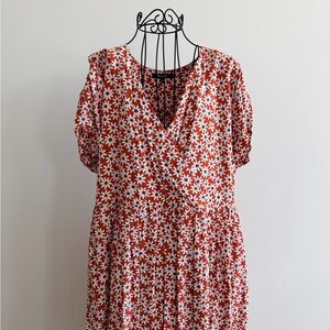 Madewell Orange Floral Maxi Dress